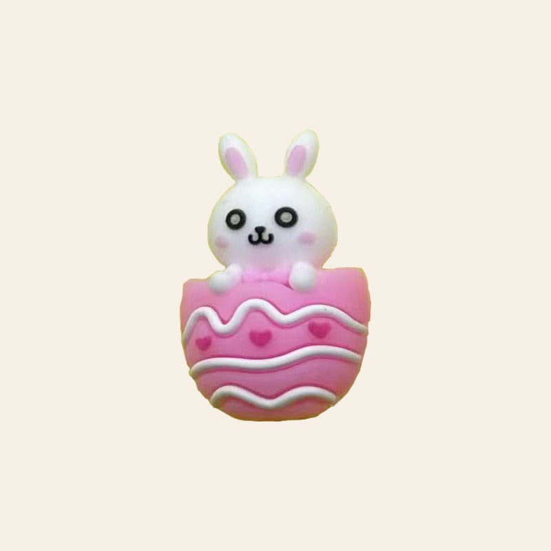 Wholesale 10pcs Cute Colorful Cartoon Flower Eggs DIY Beads