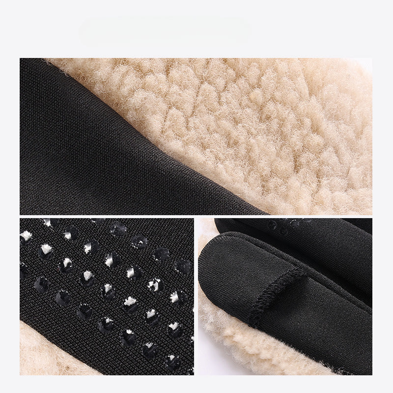 Wholesale Winter Warmth Wind and Cold Resistance Thickened Casual Knitted Gloves