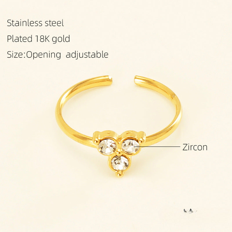 Anillos de acero de titanio de oro al por mayor