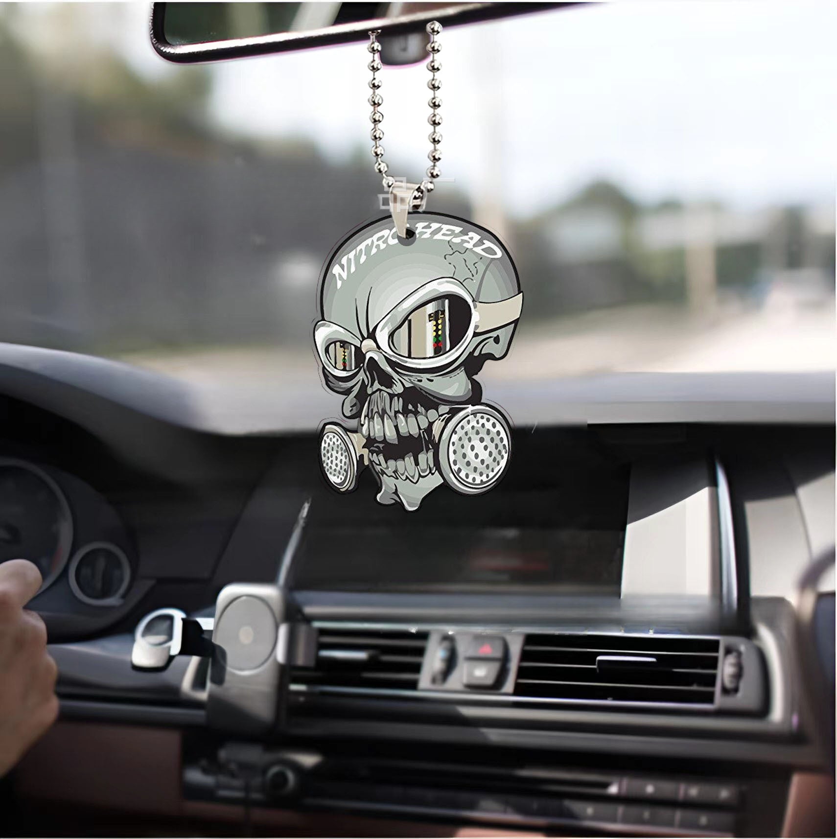Wholesale Smoking Skull Old Man Acrylic Car Pendant