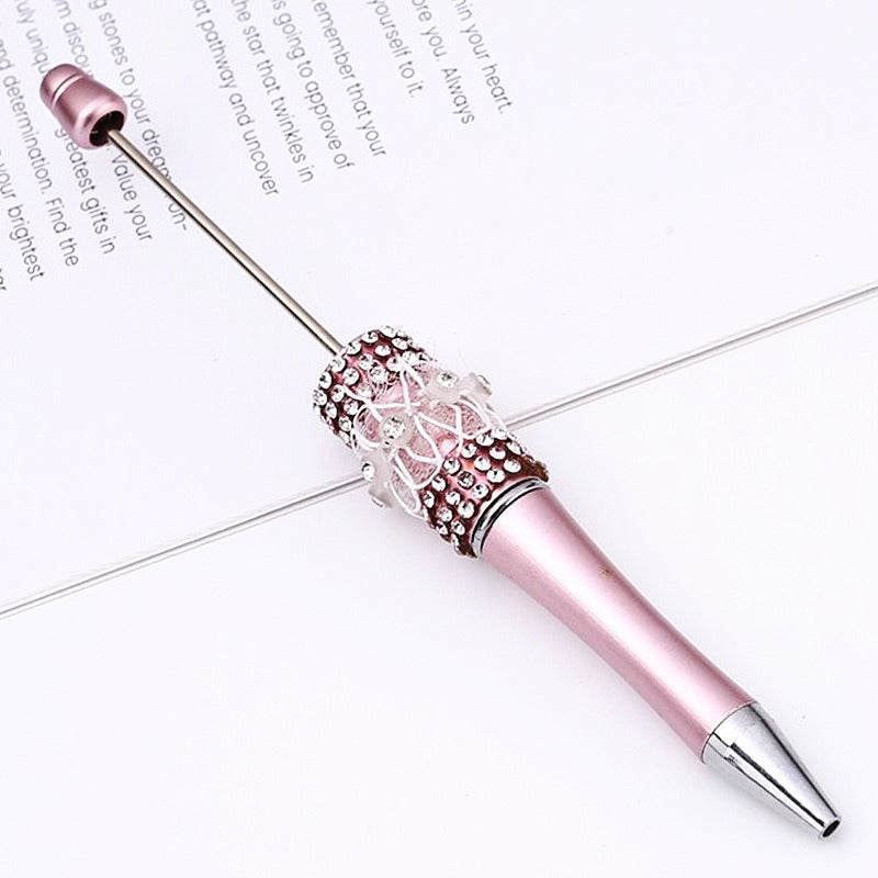 Wholesale 10pcs Beadable Pens DIY Diamond-studded Creative Butterfly Mesh Handmade Diamond Ballpoint Pen