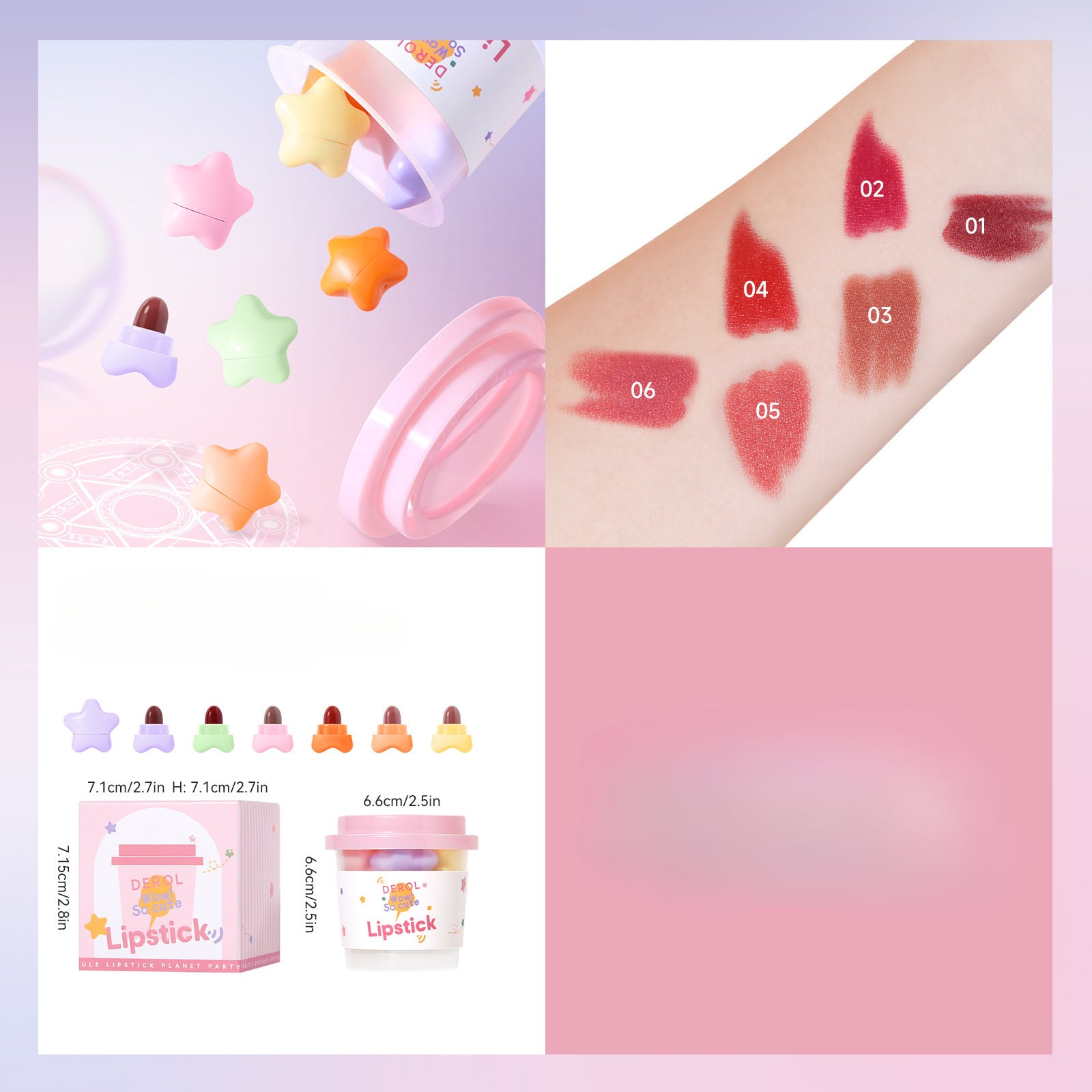 Wholesale Plastic Star Candy Mini Capsule Lipstick