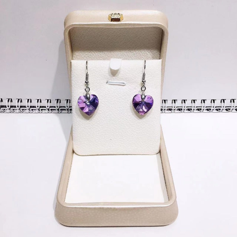 Wholesale Crystal Fashion Women's Ocean Star Heart Pendant Earrings