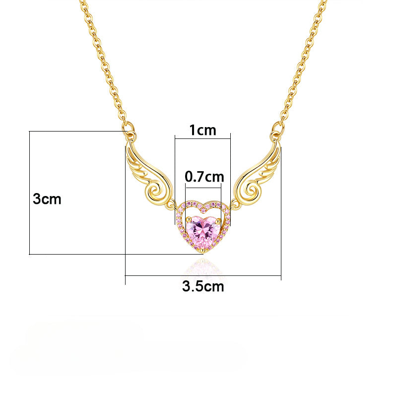 Wholesale Valentine's Day Love Zircon Copper Necklace Bracelet Set