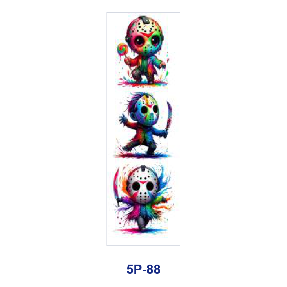 Wholesale 2/ 8/ 16pcs Vibrant Graffiti Christmas Ornament Dark Spooky Art Character Print Pen and Bookmark Stickers UV DTF Wraps OLY Exclusive