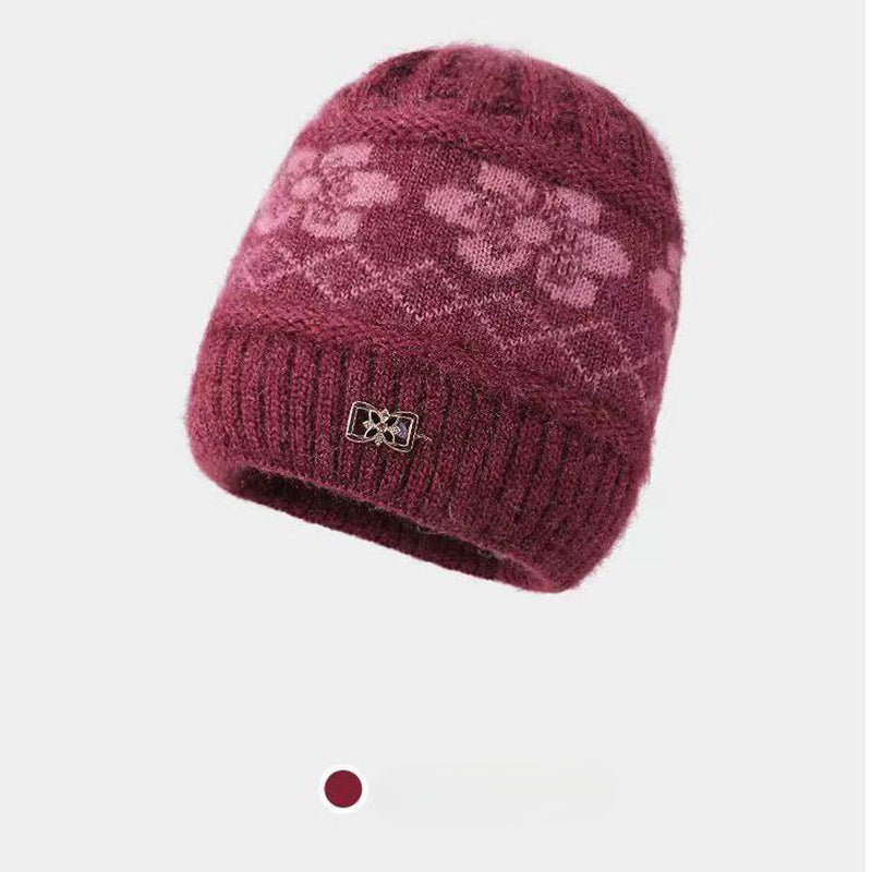 Wholesale Winter Woolen Hats with Plush and Thickened Knitted Warm Hats