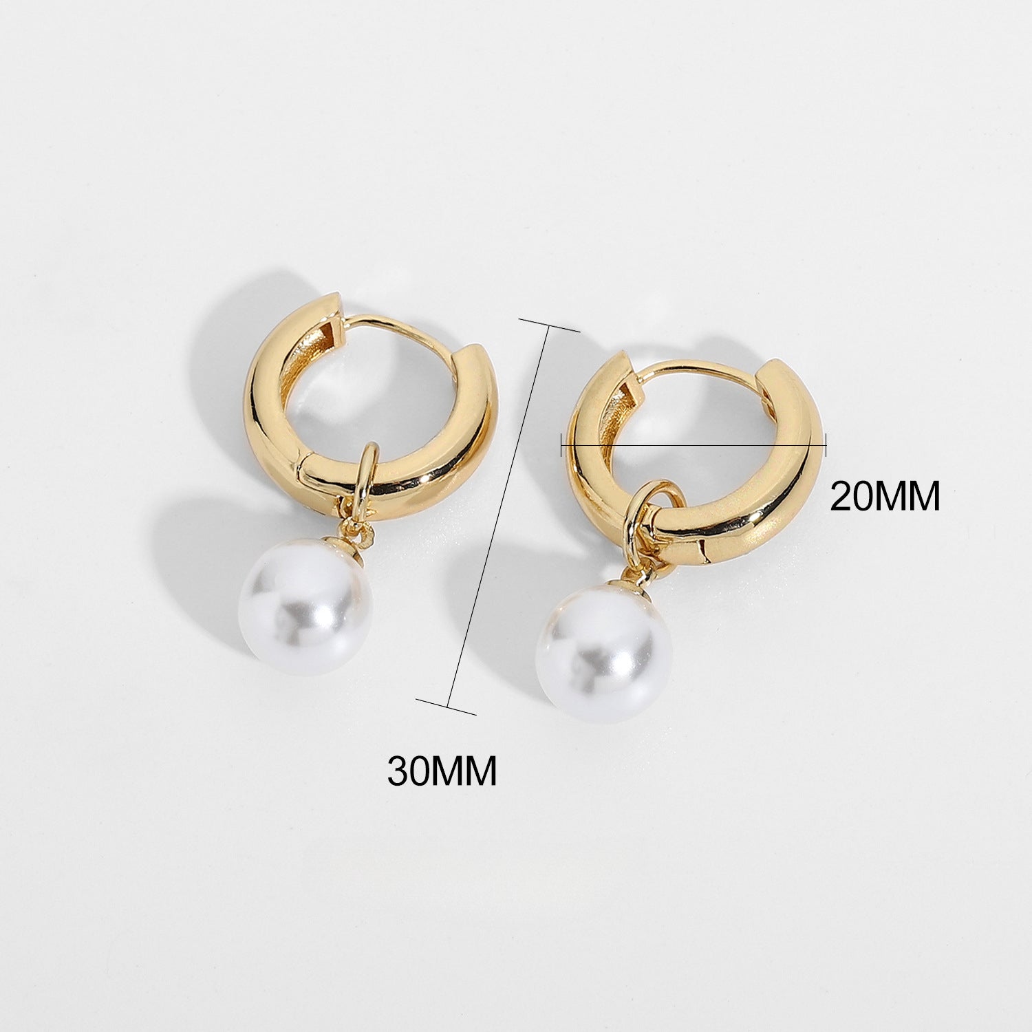 Pendientes de aleación de elementos de perlas de agua dulce al por mayor