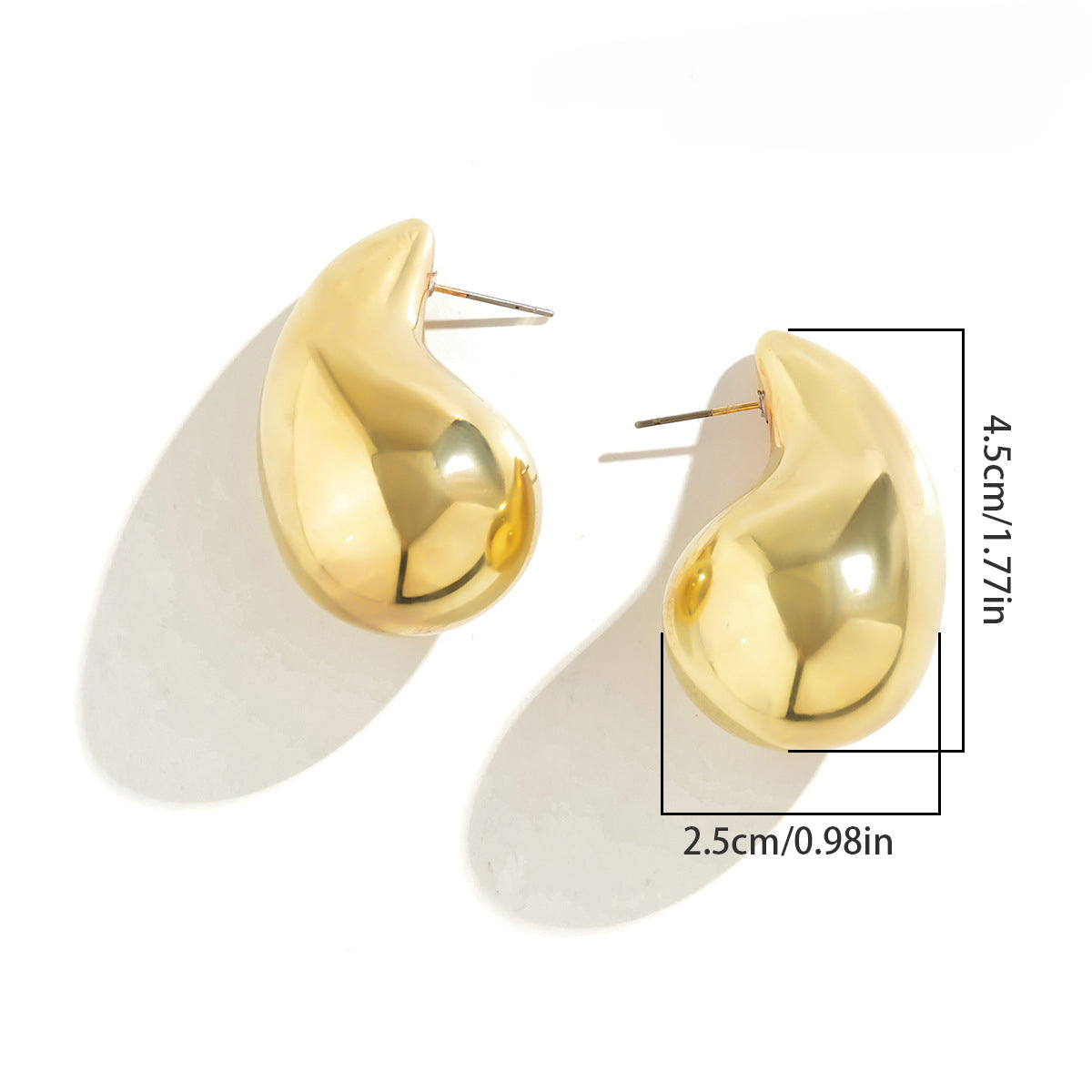 Wholesale Vintage Comma Teardrop Glossy Alloy Earrings