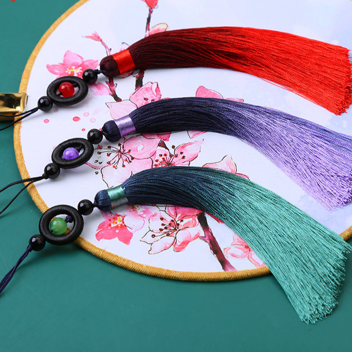 Wholesale 16CM Lucky Beads Gradient Tassel Tassel