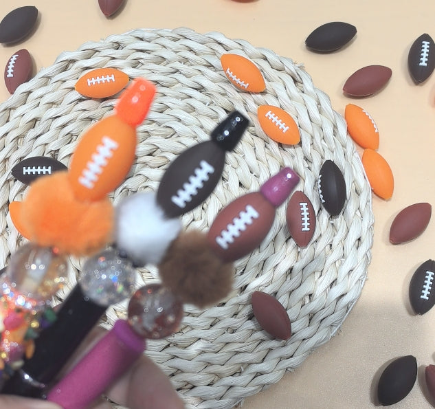 Wholesale 15pcs Brown, Orange, Dark Red Mixed Color Team Silicone Beads