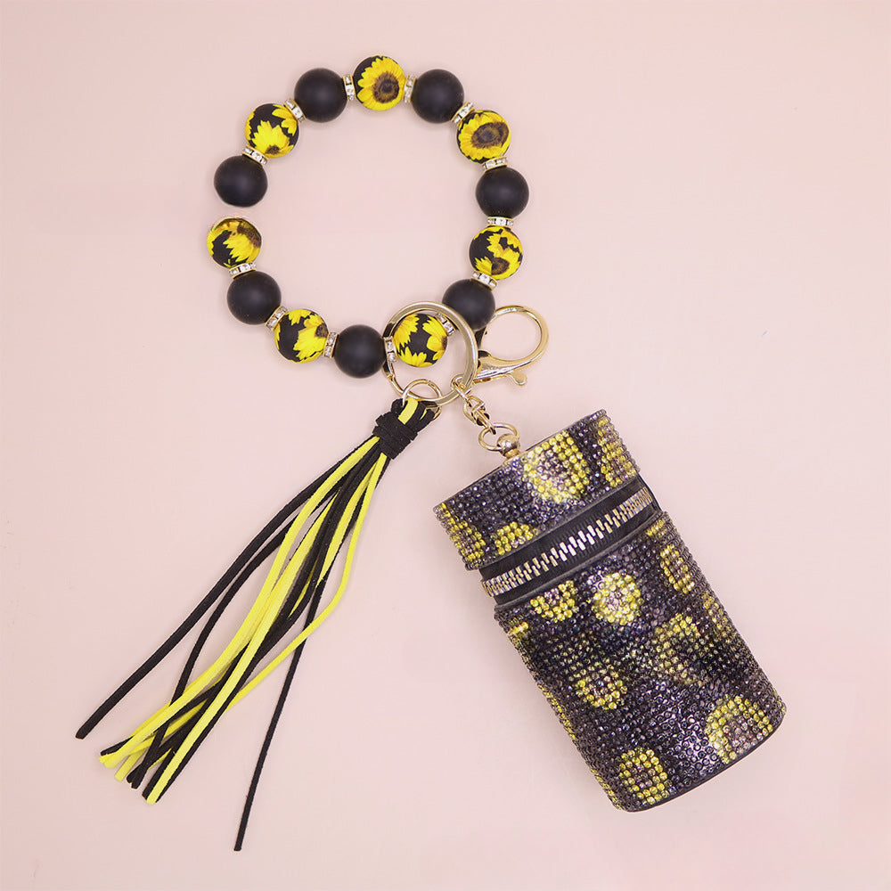 Wholesale Lipstick Bag Beaded Bracelet Keychain