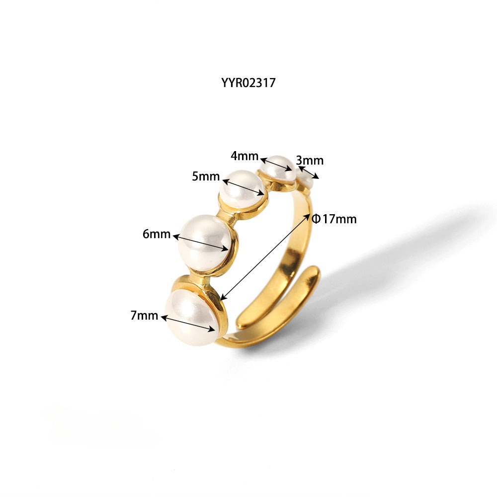 Wholesale Gold Titanium Steel Open Ring