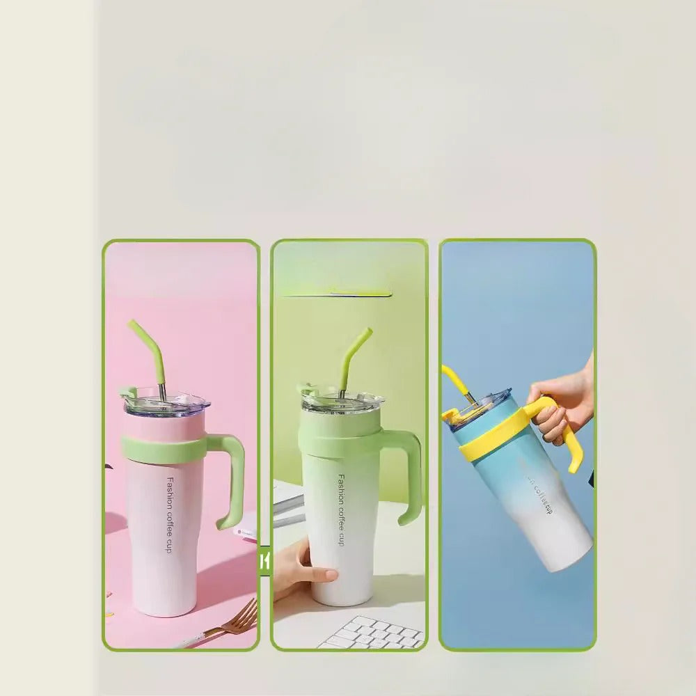 Wholesale Tumbler 40oz Big Mac Thermal Insulation High-value Ice Cup with Straw and Handle