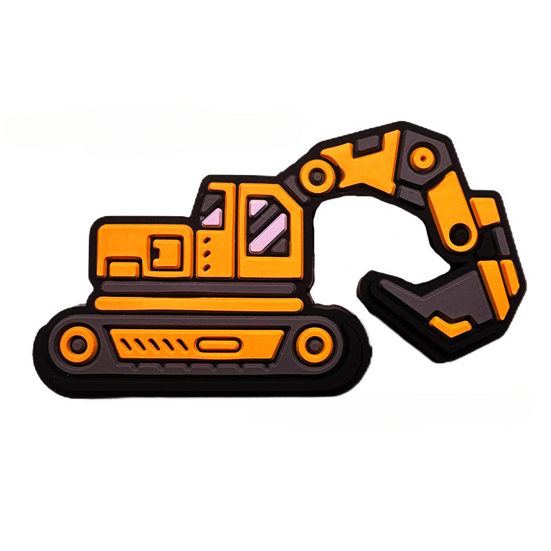 Wholesale 20pcs Car Excavator Series Cartoon DIY Silicone Beads