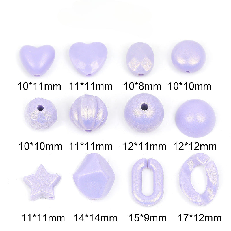 Wholesale ABS Mixed Color Plastic Through Hole Round Beads