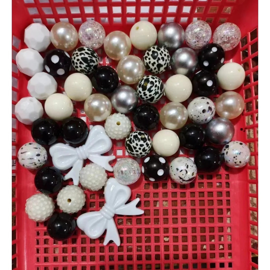 Wholesale 20MM Acrylic Mixed Color Beads Loose Beads Combination