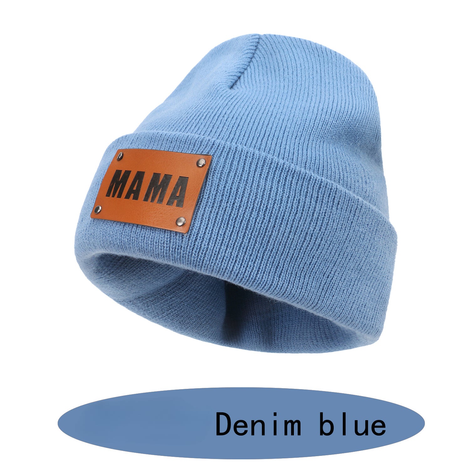 Wholesale Winter Acrylic Woolen Set MAMA Knitted Hat