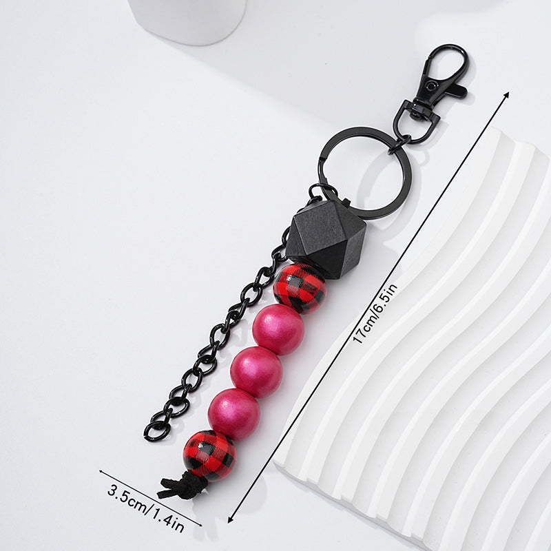 Wholesale Wooden Beads Beaded Keychain