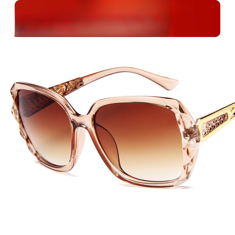 Wholesale Progressive Color Large Frame PC Sunglasses