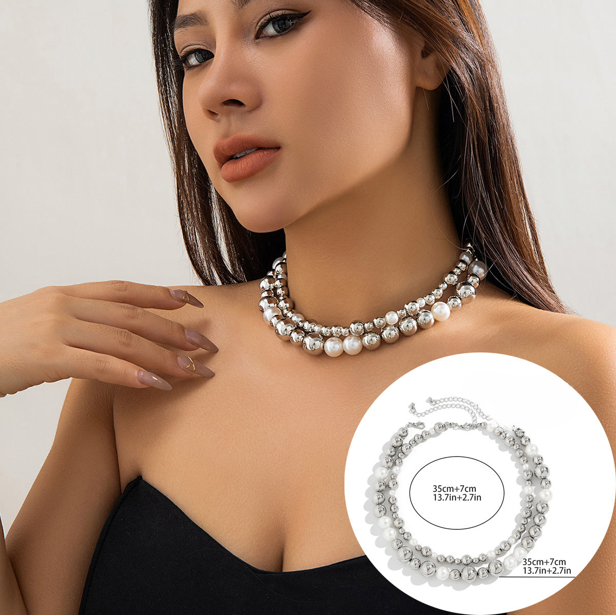 Wholesale of Multi-layer Round Pearl Layered Necklaces