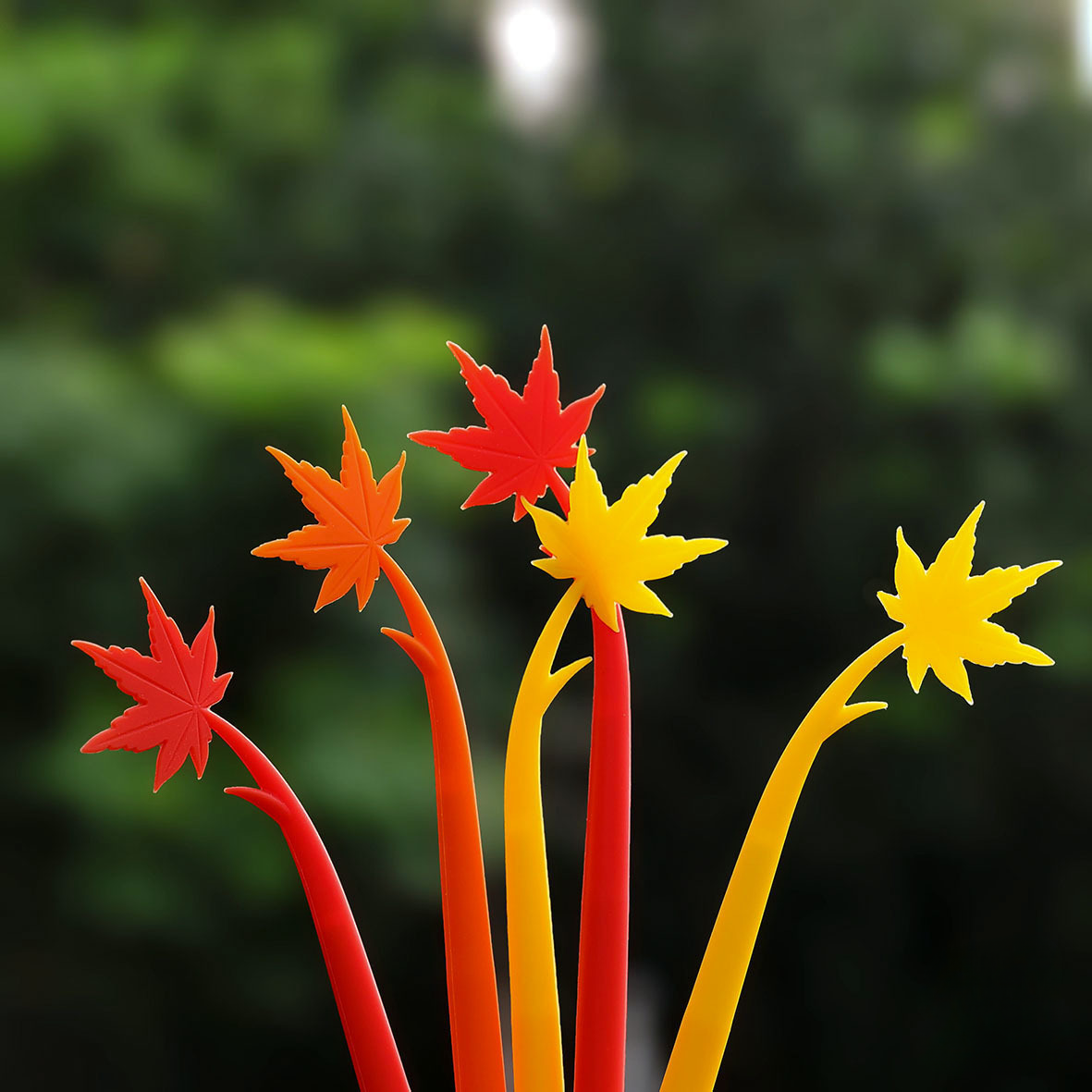 Wholesale Silicone Maple Leaf Gel Pen