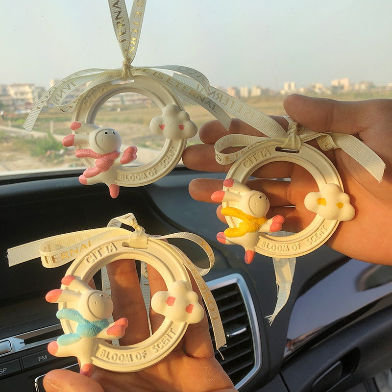 Wholesale of Cute Rabbit Car Aromatherapy Gypsum Pendants