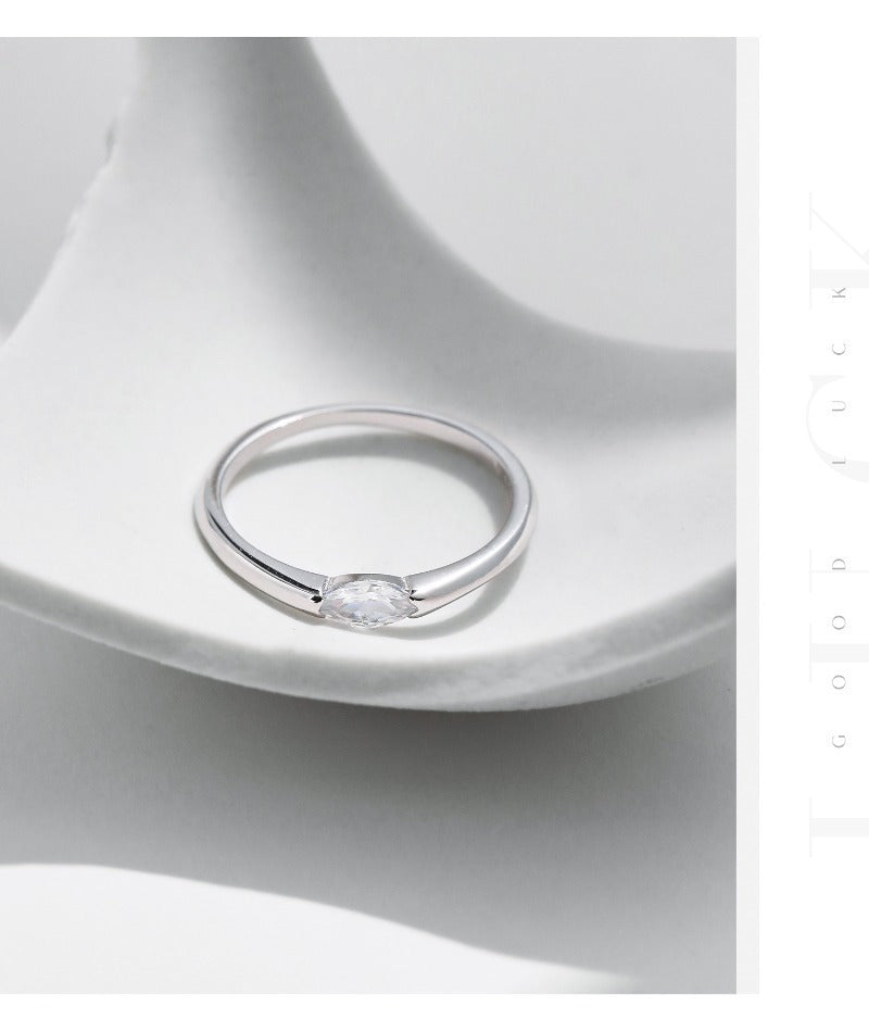 Wholesale S925 Sterling Silver Tinfoil Irregular Cross-line Textured Ring