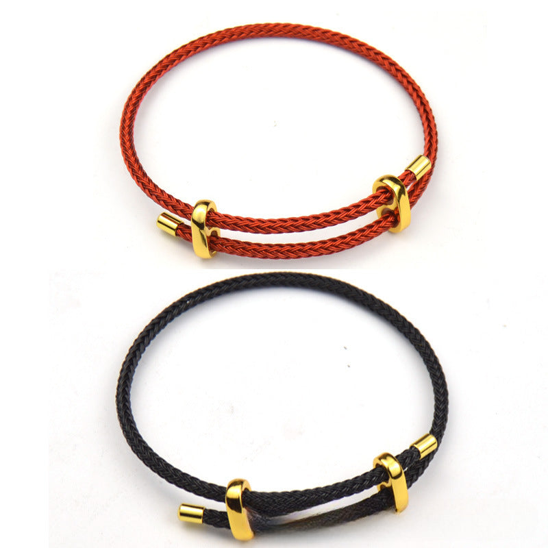 Wholesale Adjustable Steel Wire Bracelet with Figure Buckle
