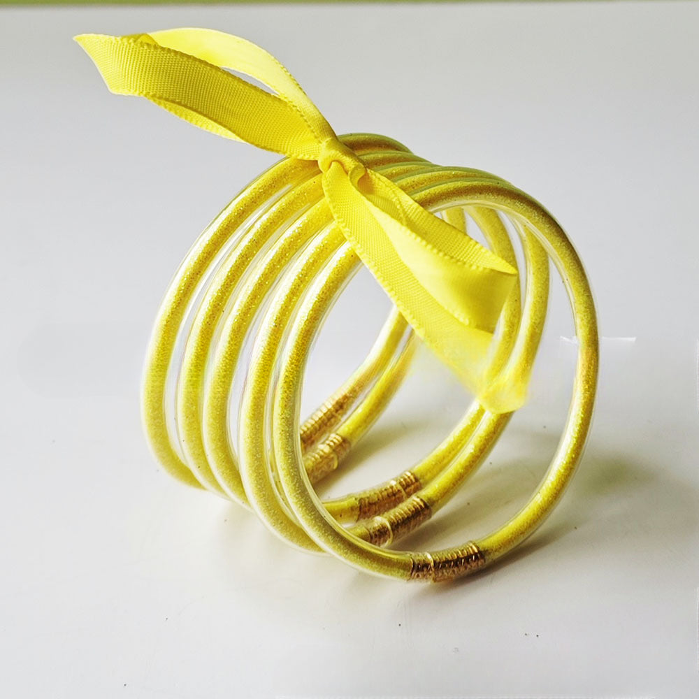 Wholesale Silicone Women's Bow Gold Powder Bracelet