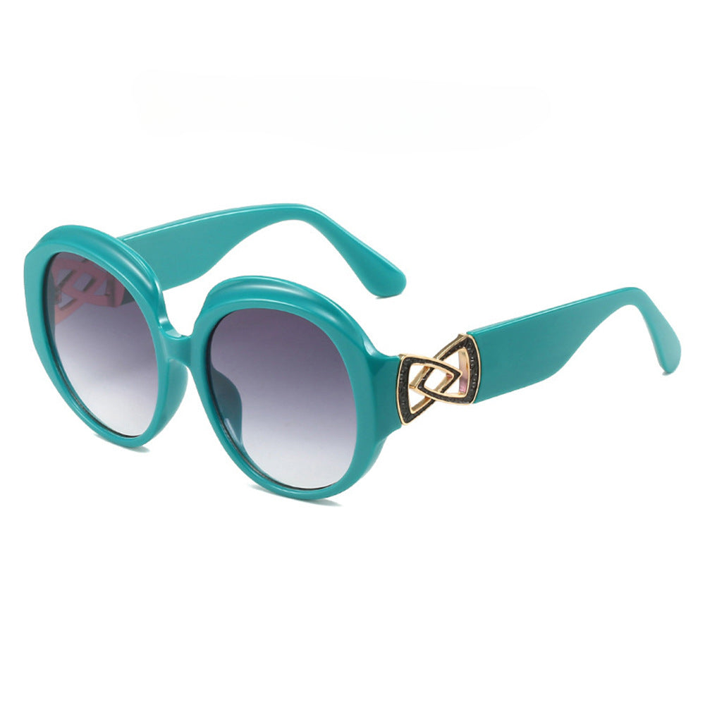 Al por mayor 2023 Gafas de sol de PC redonda de marco grande