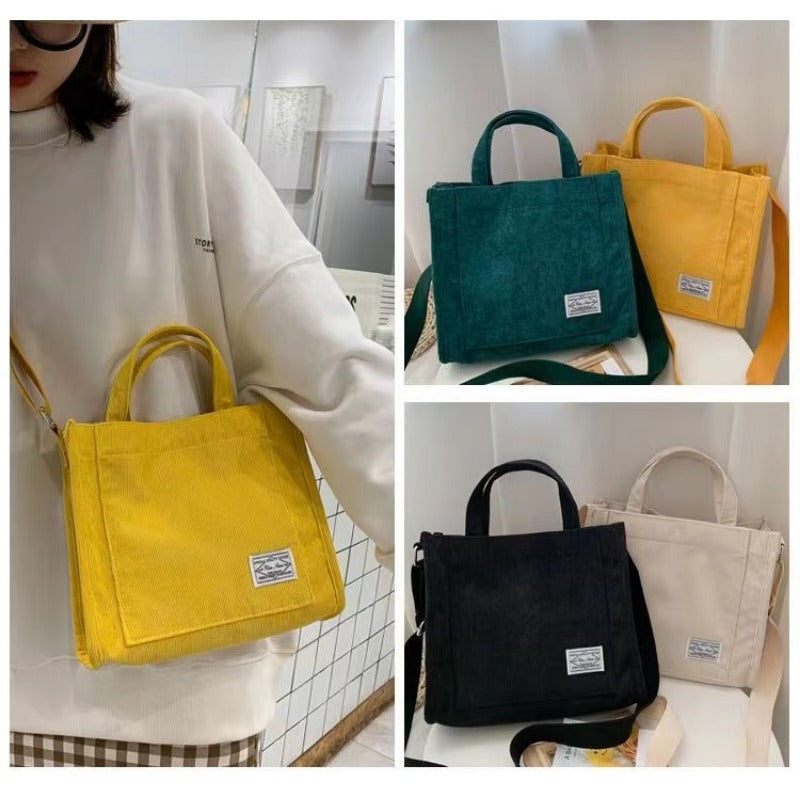 Wholesale Corduroy Tote Minimalist Shoulder Crossbody Bag
