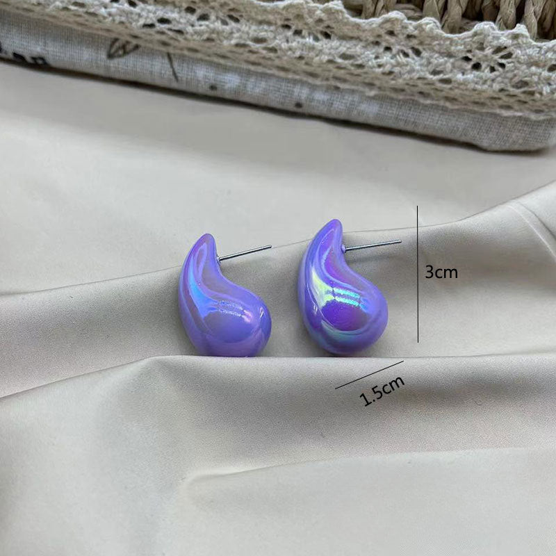 Wholesale Colored Acrylic Water Drop Earrings