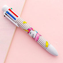 Wholesale Plastic Cartoon Unicorn Flamingo 6 Color Ballpoint Pen