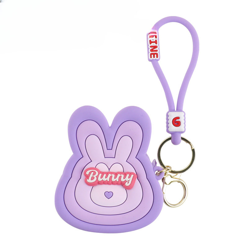 Wholesale Silicone Creative Cartoon Cute Children's Zipper Keychain Wallet