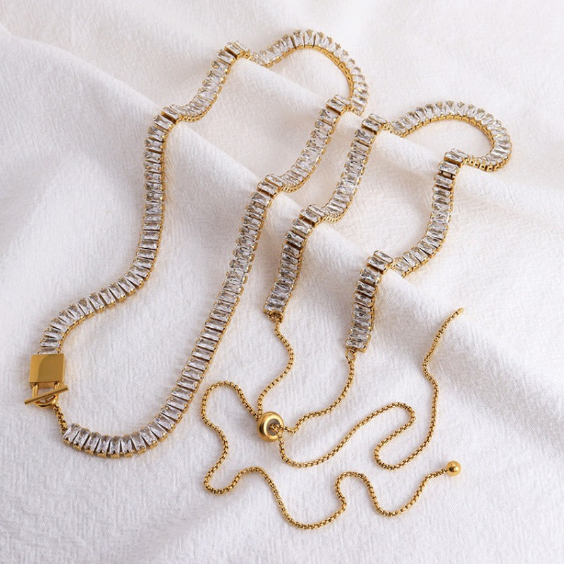 Wholesale Hip Hop Micropaved Single Row Cubic Zirconia Bracelet