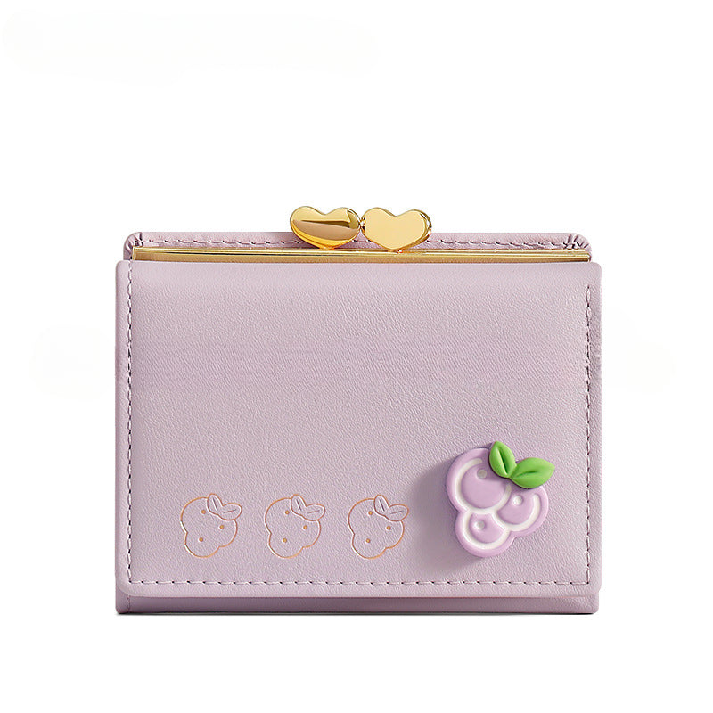 Wholesale New Cute Folding Women's PU Coin Purse
