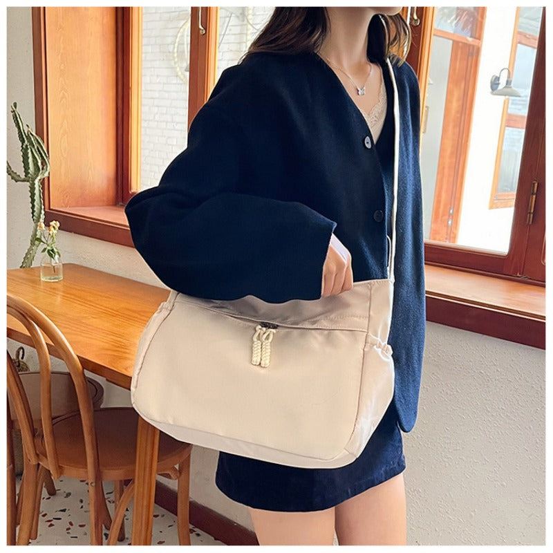 Wholesale Casual Large Capacity Canvas Commuting High-end Feel Tote Versatile Nylon Cloth Shoulder Bags