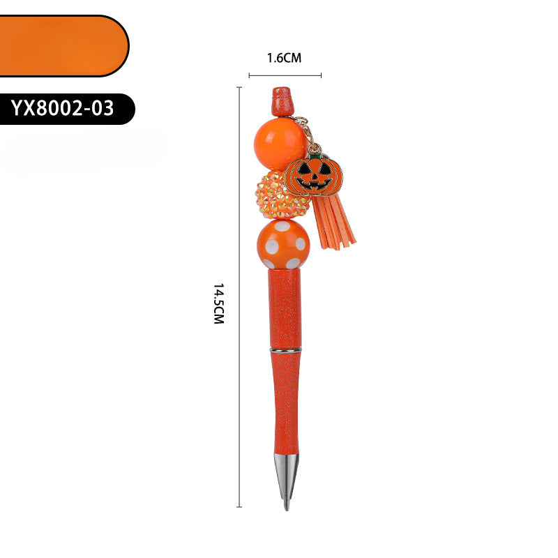 Wholesale Halloween Tassel Handmade Metal Bead Pen Ballpoint Pen