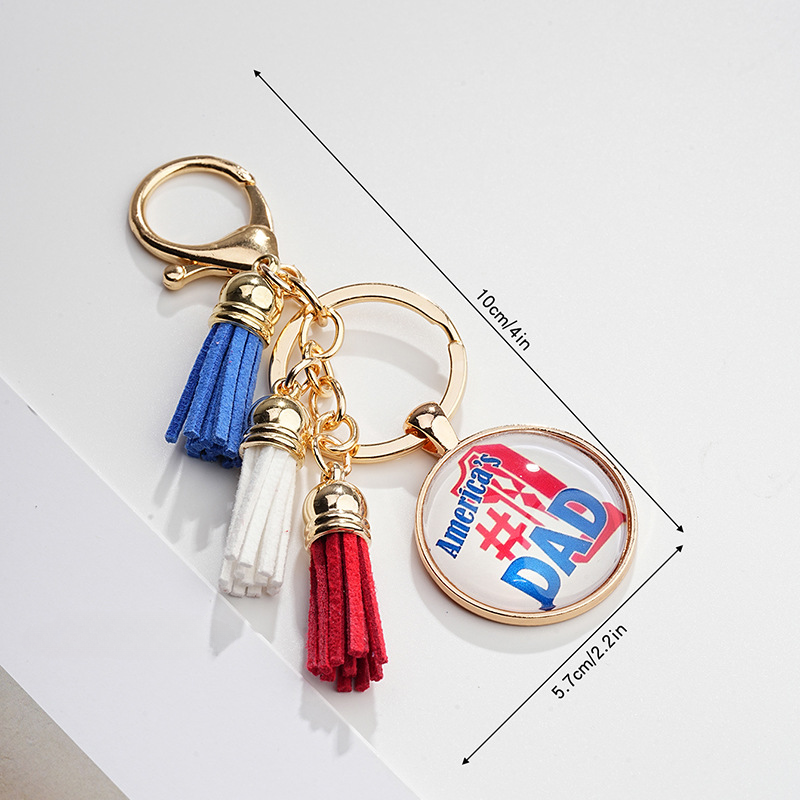 Wholesale Color Printing Eagle Time Gems Metal Keychains