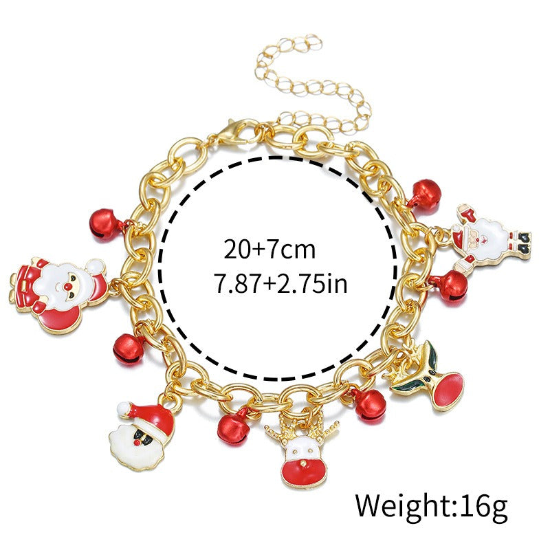 Wholesale Christmas Bell, Lucky Bag, Snowflake Christmas Bracelet