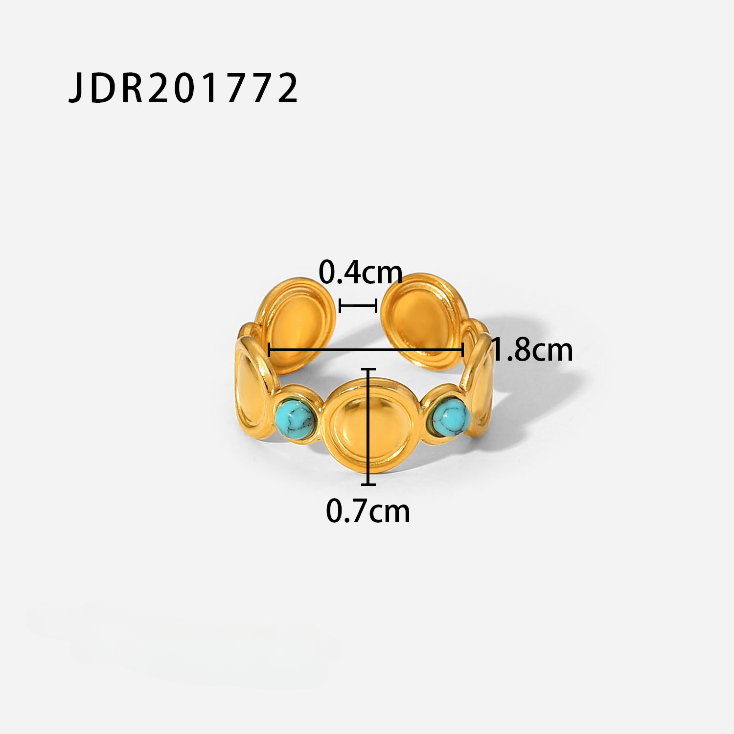 Wholesale Stainless Steel Gold-plated Vintage Rings