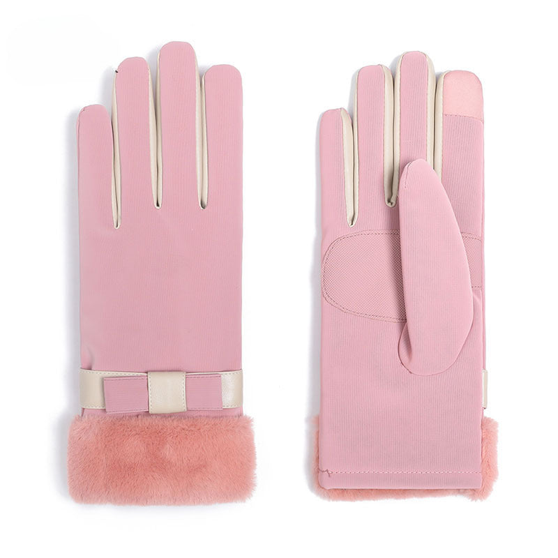 Wholesale Cloud Velvet Winter Plus Velvet Thick Touch Screen Gloves