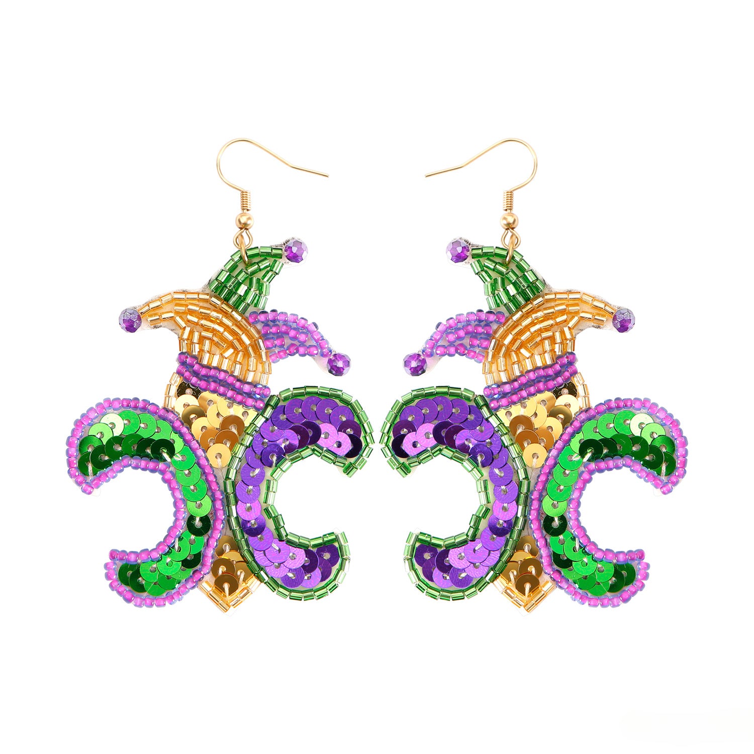 Wholesale Handmade Beaded Carnival Season Carnival Flower Earrings