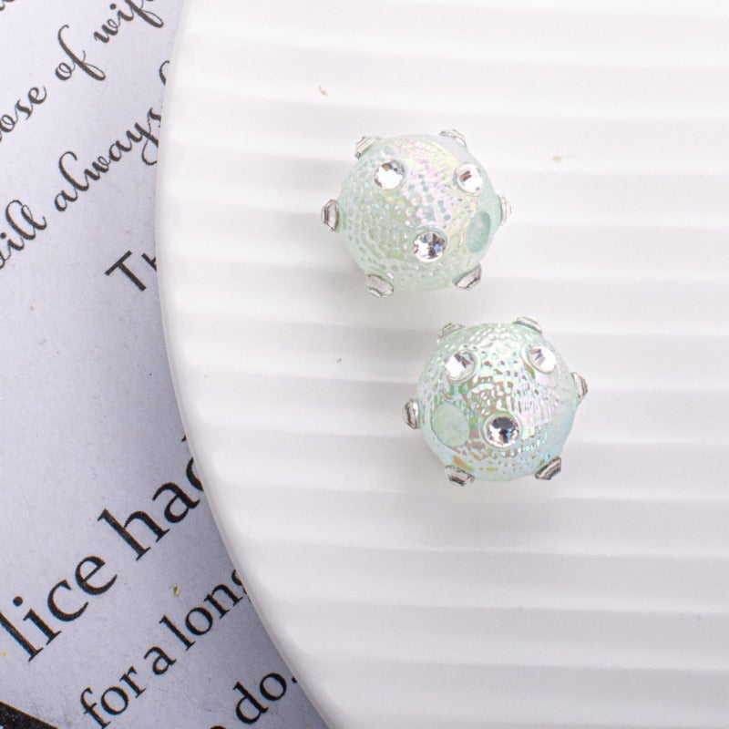 Wholesale 14mm 10PCS/PACK Diamond Acrylic Round Beads