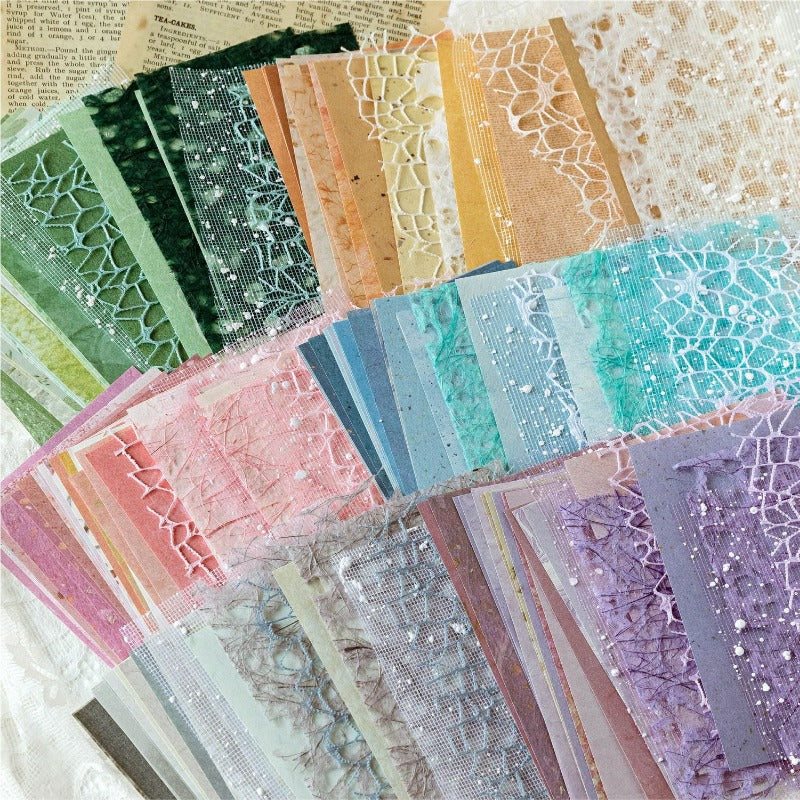 Wholesale Mixed Material Paper Paper Romantic Series Light Retro Lace Notebook DIY Decoration 6 Models