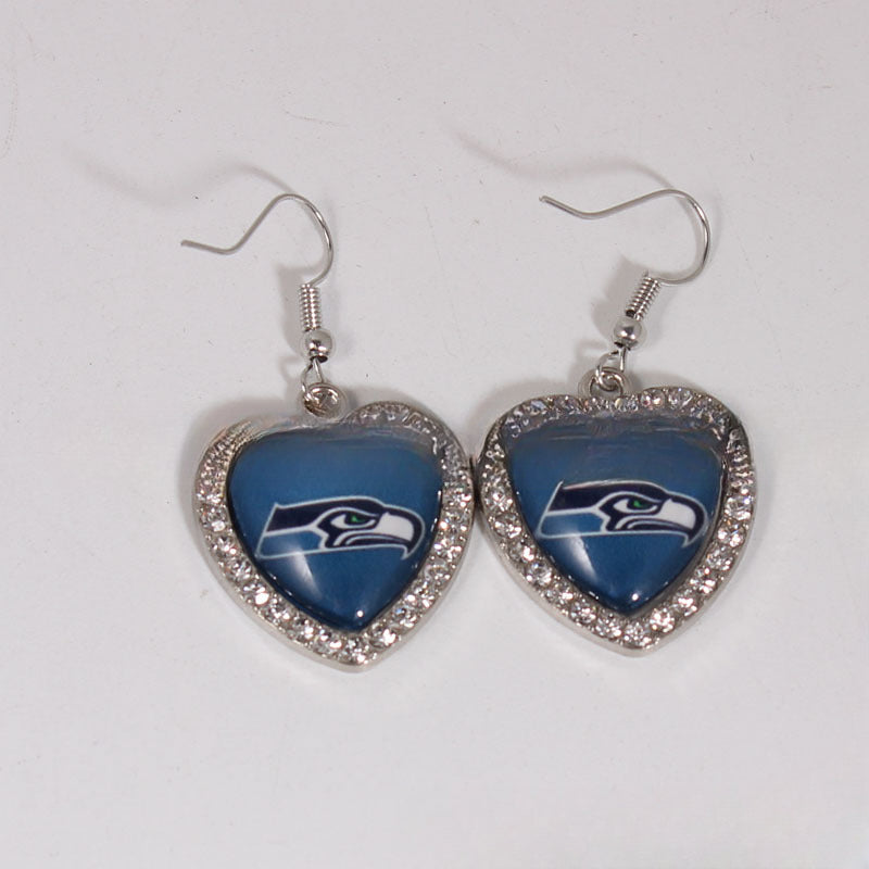 Wholesale Diamond Peach Dot  Logo Earrings