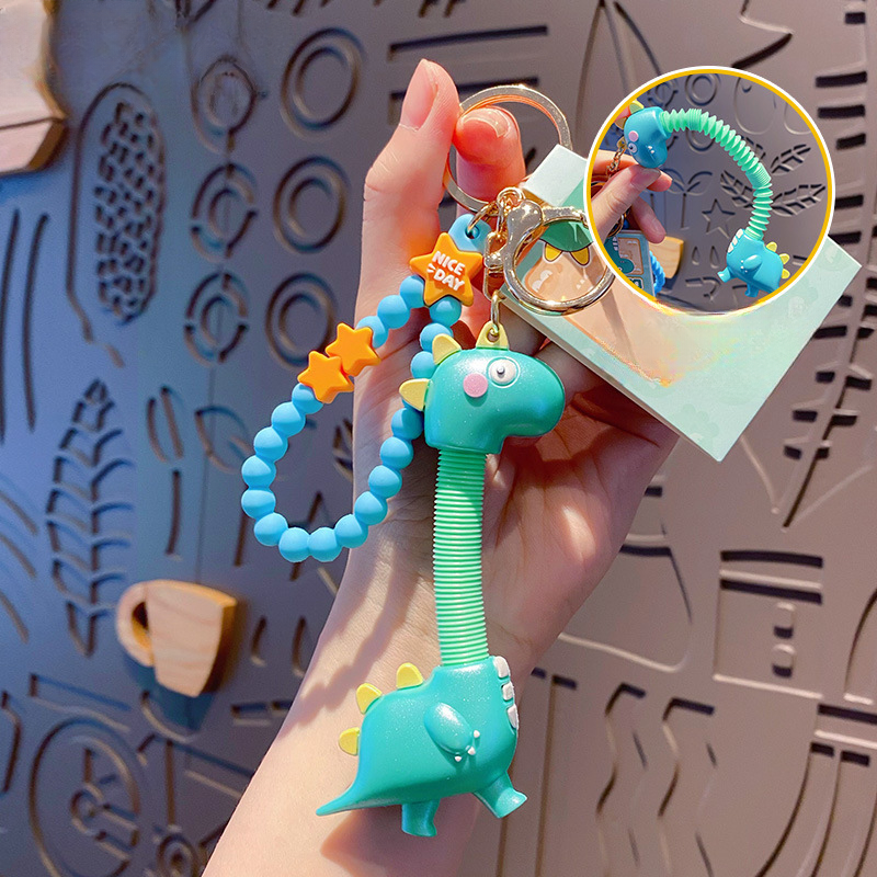 Wholesale Decompression Telescopic 2 in 1 Silicone Keychains