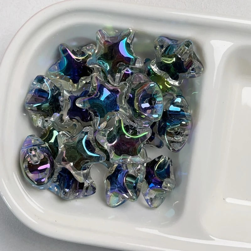 Wholesale 10pcs Acrylic Black Series Color Plated Loose Beads