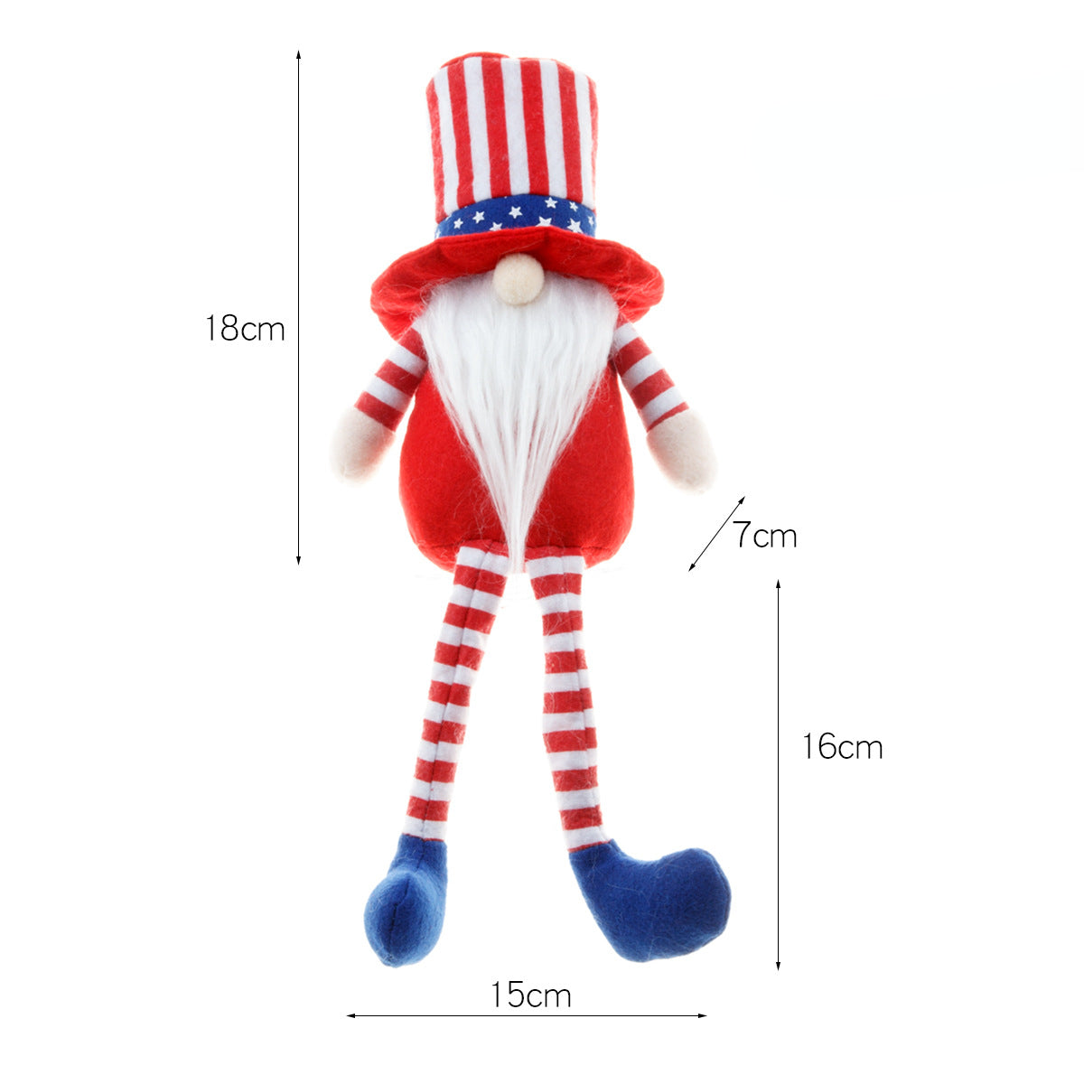 Wholesale of American National Day Long Legged Rudolf Dwarf Faceless Old Man Fabric Doll Ornaments