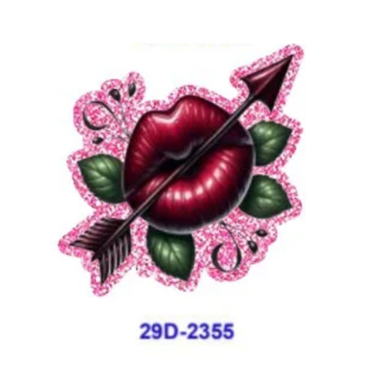 Wholesale 5 Pcs/10 Pcs/20 Pcs Cartoon skull lips Acrylic Flatbacks (Valentine's Day/skull) for DIY Badge Reels & Phone Stands